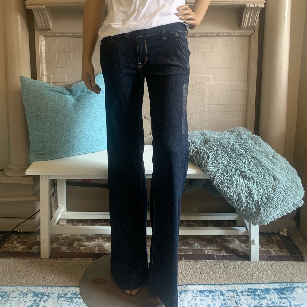 NWT Dark Wash Flare Leg Trouser from American Eagle